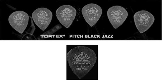 Dunlop482R／Tortex PitchBlack Jazz3 Sharpの画像