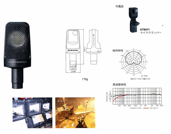 audio-technicaAE3000（バックエレクトレット・コンデンサー型）の画像