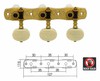 Gotoh35G1800 クラシックギターペグ ソリッドブラス仕上げの画像
