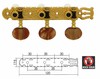 Gotoh35G1600 クラシックギターペグ ゴールド仕上げの画像