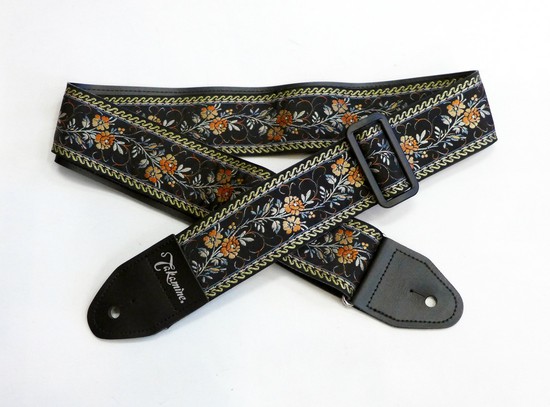 Takamine布製刺繍入りストラップ TGS-6 BLの画像