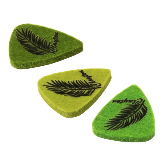 ClaytonPalm Leaf Design UKE Picks UKL/3 (Palm Leaf) Felt Standard 3枚入りパッケージの画像