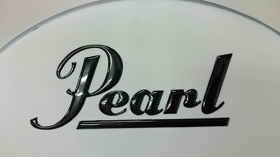 Pearlパールロゴ３Ｄステッカー(ブラック） PS-LOGO/3DBの画像