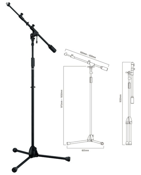 TAMATELESCOPING BOOM STAND MS736BKの画像