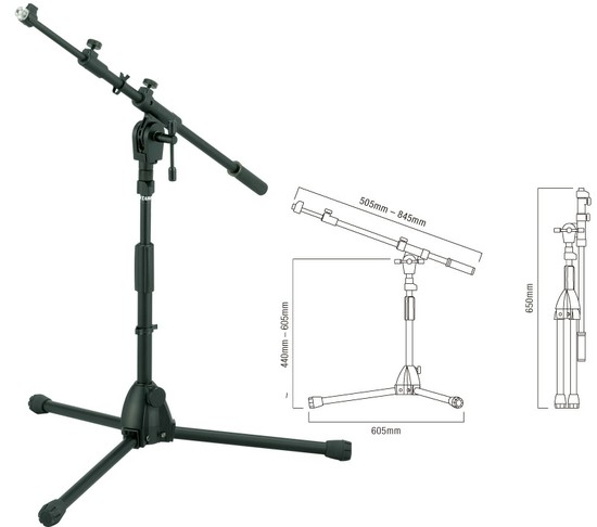 TAMALOW POSITION TELESCOPING BOOM STAND MS436LBKの画像