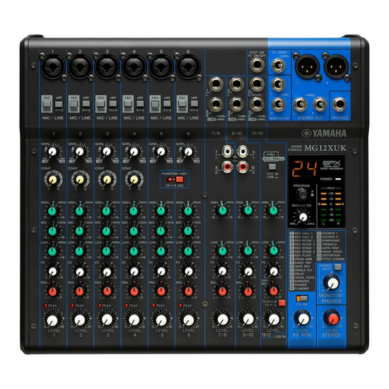 YAMAHAアナログ12chミキシングコンソール MG12XUKの画像