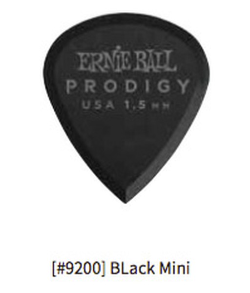 ErnieBallProdigy Picks (6枚入り) [#9200] Black Mini 1.50mmの画像
