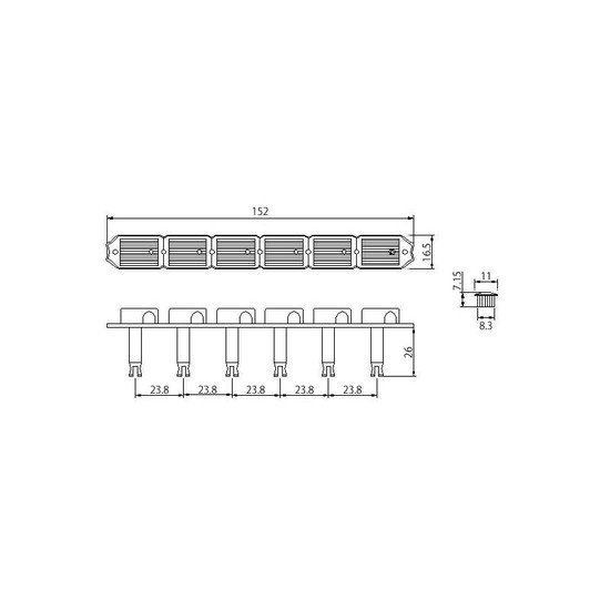 AriaAT-300G エレキギター用 ペグ ニッケル仕上げ L6 1セットの画像