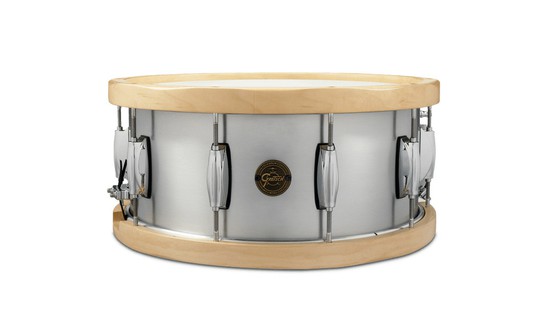 GretschAluminum Wood Hoop Snare S1-6514A-WHの画像