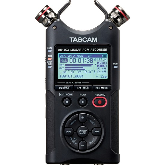 TASCAMDR-40X USBオーディオインターフェース搭載4トラックデジタルオーディオレコーダーの画像