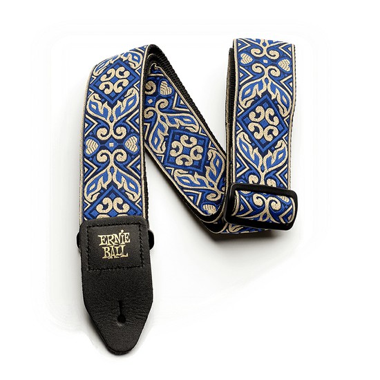 ErnieBallTRIBAL BLUE JACQUARD GUITAR STRAP 4165の画像