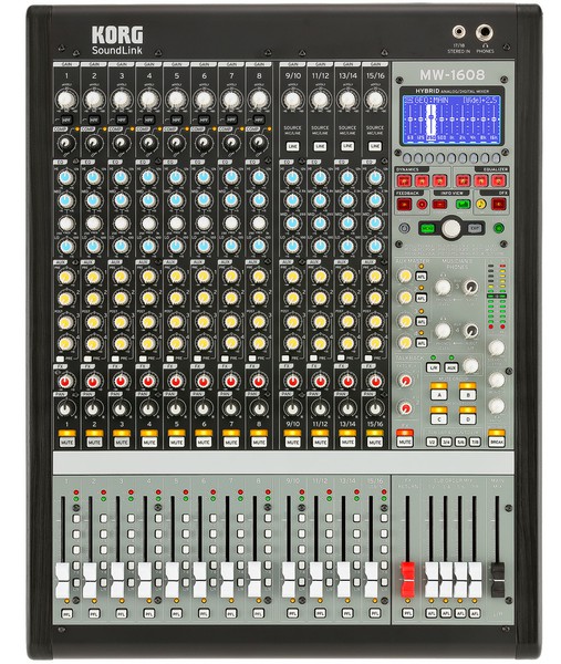 KORGMW-1608 BK HYBRID ANALOG/DIGITAL MIXERの画像