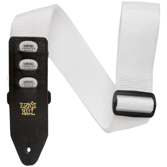 ErnieBallP04259 PICKHOLDER STRAP WHITEの画像