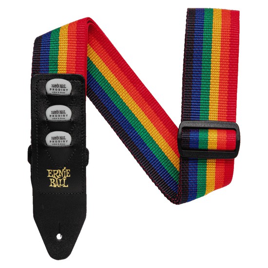 ErnieBallP04188 PICKHOLDER STRAP RAINBOWの画像