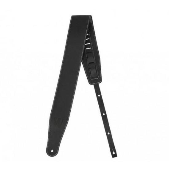 WarwickGenuineLeatherBass Strap Black/Blindの画像