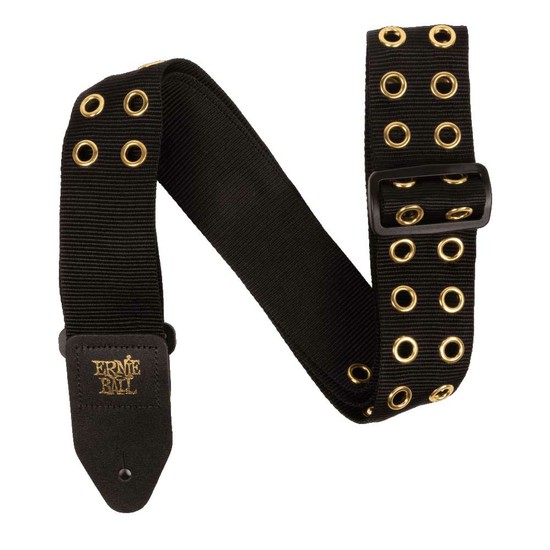 ErnieBallPremium Guitar Strap/Bass Strap - Hole Lotta Metal Gold 5398の画像