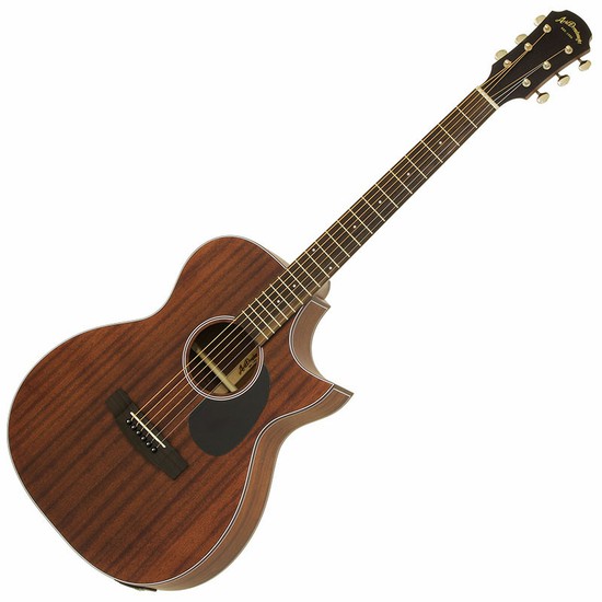 AriaAF-101MHCE N Mahogany Electric Cutawayの画像