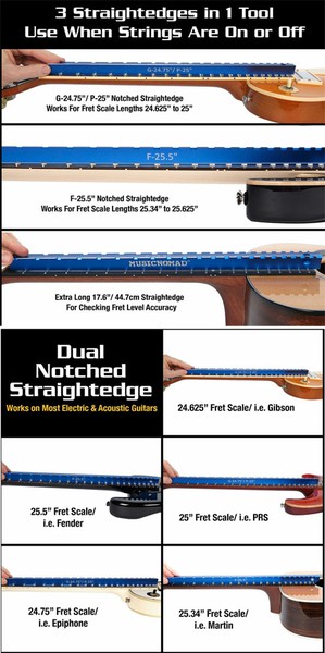 MUSIC NOMADMN821 Tri Beam 3 ‘n 1 Dual Notched Straightedgeの画像