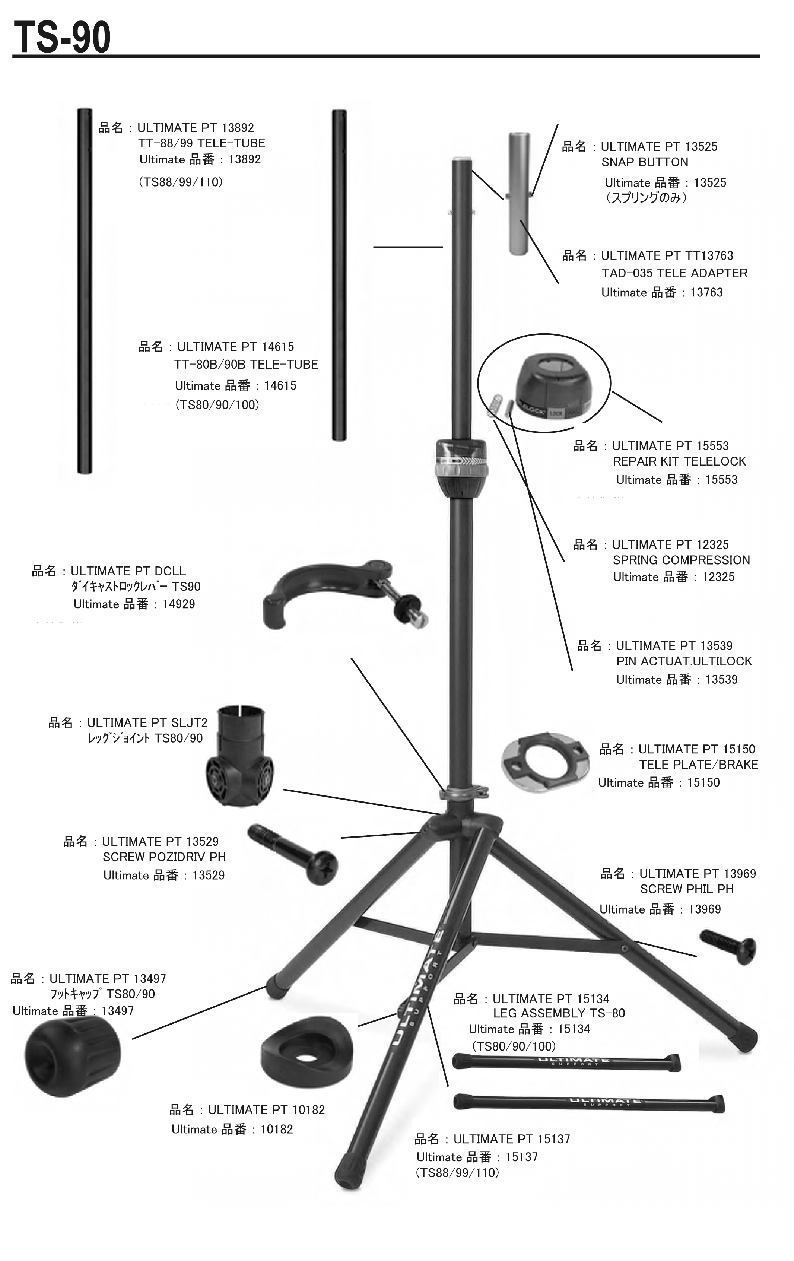 ULTIMATE TS-90 ＞ スピーカースタンド | 楽器の専門店ミュージック